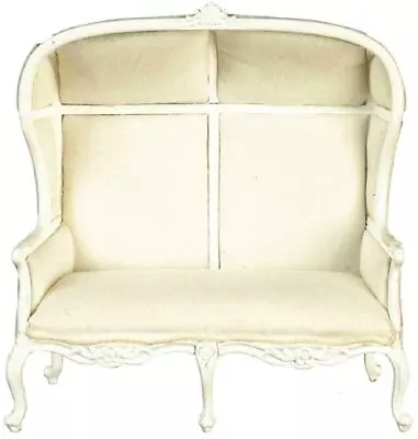 Dolls House White Medieval Double Porter Chair JBM Miniature Hall Furniture 1:12 • $141.37