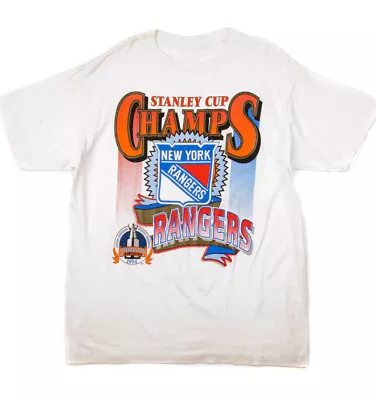 VINTAGE NEW YORK RANGERS TEE SHIRT 1994 Champs Hockey Retro T-Shirt • $16.59