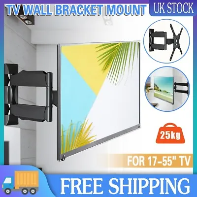 TV Wall Mount Bracket Swivel Full Motion Tilt VESA 22 32 37 40 42 50 55 Inch TV • £10.44