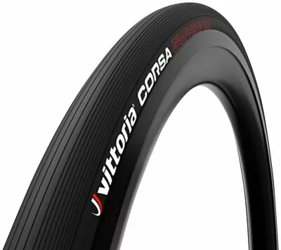 Vittoria Corsa Bike Tire - 700 X 25 Tubular Folding Black • $103.99