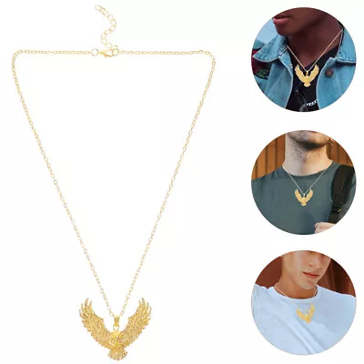  Eagle Necklace Pendant With Chain New Year Gift For Man Mens Necklaces Boy • £7.39