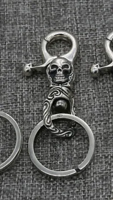 B21 Men's Keychain Skull Sterling Silver 925 Model B • $262.95