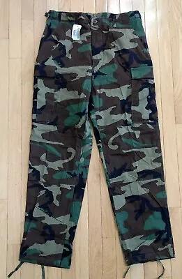 NEW USGI Military BDU Woodland Camo Nylon Cotton Ripstop USA Pants  • $30