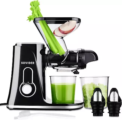 Cold Press Juicer With Dual Feed & Dual Filters- Compact Slow Masticating Juicer • $89.99