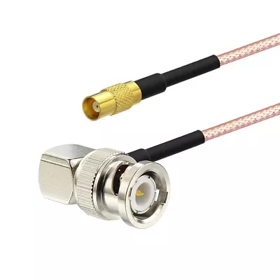 BNC Male Plug Right Angle To MCX Female Jack RR Adapter Pigtail Cable RG316 15cm • $5.80