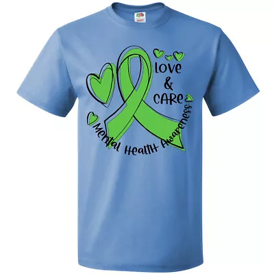 Inktastic Love And Care Mental Health Awareness Green Ribbon T-Shirt Support Jc • $13.99