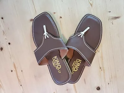 Sandle Flip Flops Leather Brown NEW UK10 • £14.50