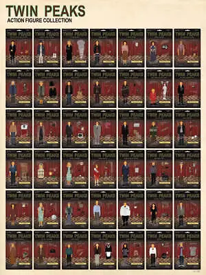 Twin Peaks Action Figure Collection By Max Dalton Ltd X/500 Print Mondo MINT Art • $100