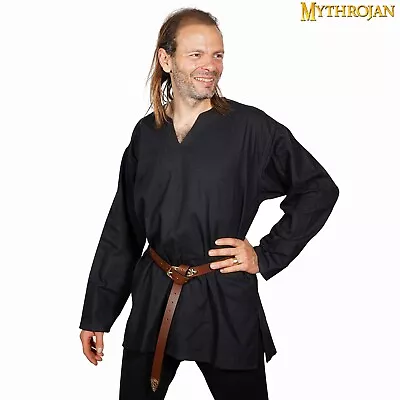 Cotton Tunic Viking Shirt Medieval Knight SCA LARP Pirate Cosplay Unisex Costume • $36.99