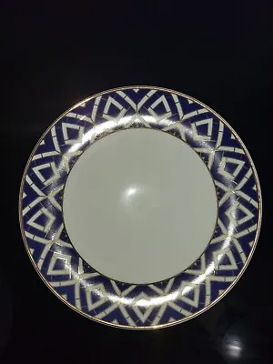 Blue Morocco By GRACE'S TEAWARE Fine Porcelain Navy And Gold 8  Plate • $12.79