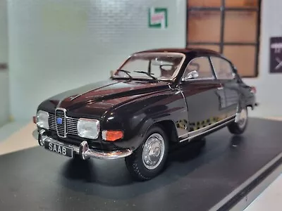 SAAB 96 V4 1970 Black Diecast V Detailed G LGB 1:24 Scale Model Car Whitebox • £44.75