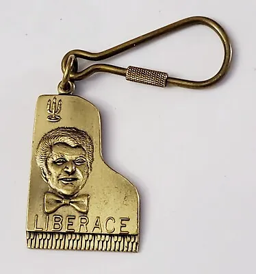 Vintage A.I.M PGH USA 1986 Liberace Piano Player Musician Music Brass Keychain • $34.99