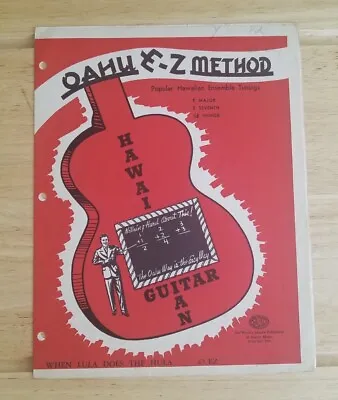 Vintage Sheet Music OAHU E-Z METHOD Hawaiian Guitar WHEN LULA DOES THE HULA 47EZ • $6.99