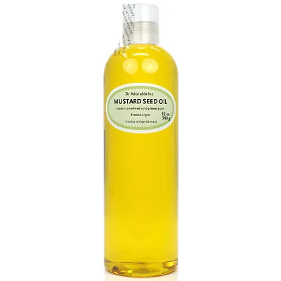 12 Oz Premium Mustard Seed Oil Pure Organic Cold Pressed Best Multi Purpose • $14.99