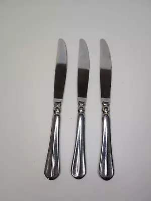 3 Dinner Knives FRENCH COUNTRYSIDE Mikasa Glossy Stainless Flatware Vietnam • $9.99