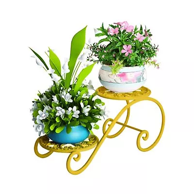 2 Tier Golden Plant Stand For Indoors Beautiful Appearance And Cute Shape. Golde • $29.31