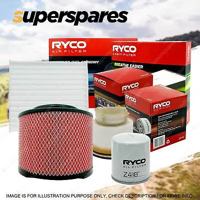 $104.29 • Buy Ryco 4WD Air Oil Fuel Cabin Filter Service Kit For Toyota Hilux KUN16 KUN26