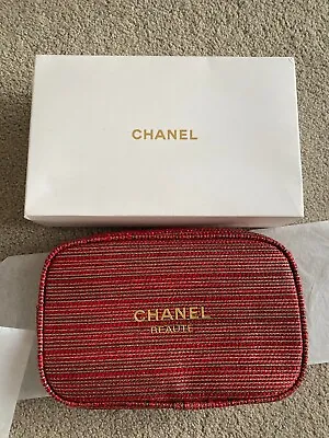 New Authentic CHANEL Cosmetic Makeup Bag Case Storage Bag Travel Pouch VIP Gift • $69.95