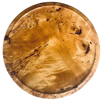 Hand-Carved Burl Wood Serving Tray Round Mid-Century Rustic Farmhouse Decor MCM • $79.20