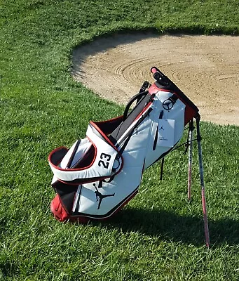 NEW! Air Jordan Fade Away Golf Stand Bag 6 Way Dual Strap White/black/red • $647.10