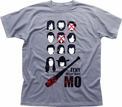 The Walking Dead Negan EENY Meeny Miny MO Funny Heather Grey T-shirt OZ9323 • £13.95