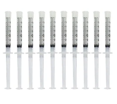 Teeth Whitening Gel 34% Carbamide Peroxide 10x3cc Syringes +Shade Guide MADE USA • $16.45