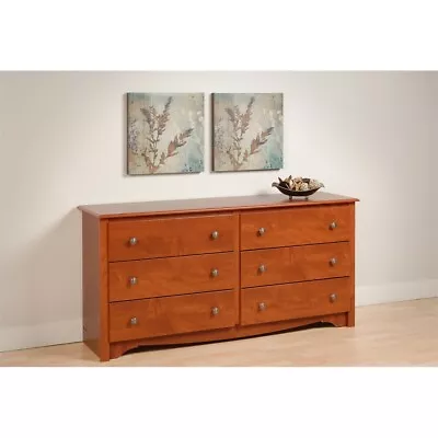 Cherry Monterey 6 Drawer Dresser • $243.94