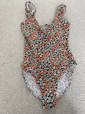 Miss Selfridge Floral Print Bodysuit - Size 8 • £3