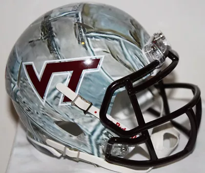 2013 Virginia Tech Hokies Hokie Stone VT Riddell Mini Helmet Vs UM W/wo Visor • $140