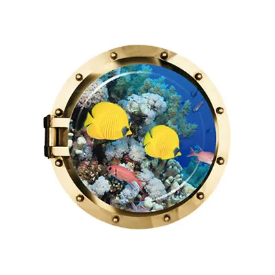 Underwater World Wall Stickers Porthole Wall Art Porthole Wall Stickers Under • £8.13