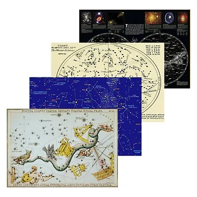 Star Galaxy Sky Space Cosmos Educational Map Print Poster Wall Art Picture A4 + • £4.89