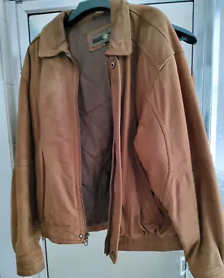 VINTAGE MEMBERS ONLY 100% LEATHER MEN'S JACKET-LARGE-EXCELLENT 80's CONDITION • $60