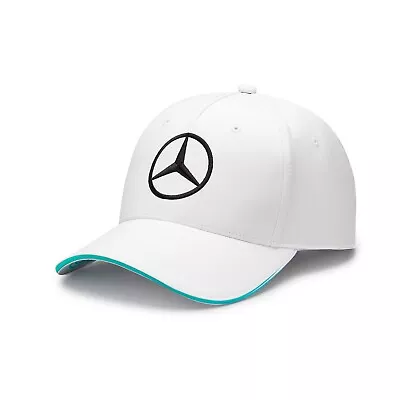 Mercedes AMG Petronas Official Team Replica Baseball Cap 2023 White Free UK Ship • £24.95