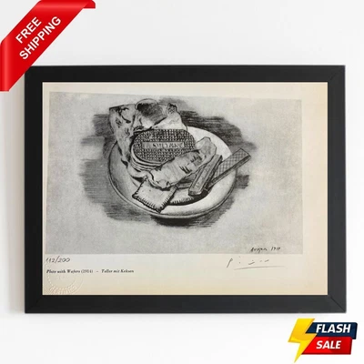 $80 • Buy Pablo Picasso Print - Plate With Watfers, Hand Signed & COA
