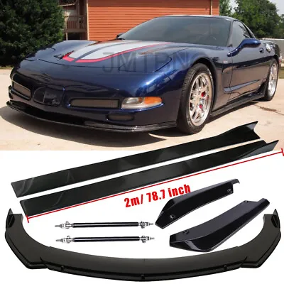 For Chevrolet Corvette C5 C6 Side Skirt Front & Rear Bumper Lip Splitter Spoiler • $169.49