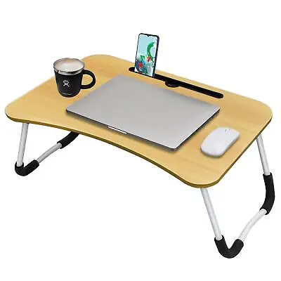 Folding Laptop Bed Tray Table Portable Lap Desk Notebook Breakfast Dining Stand • £14.99