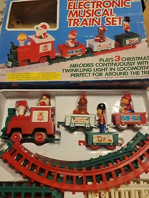 Vintage 70’s Electronic Musical Battery-Operate Train Set Original Box READ • $25