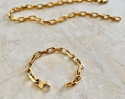 18K Gold Plated Minimalist Chunky Chain Bracelet • £10