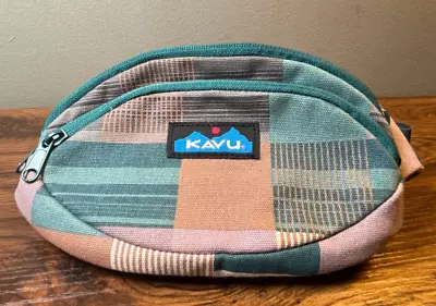 Kavu CANVAS SPECTATOR Waist Pack Belt Bag Fanny Pack Pouch Grandmas Quilt • $14.95