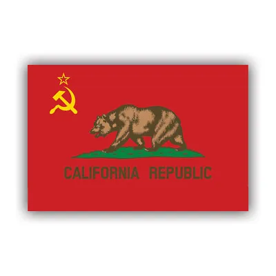 California Communist Flag Sticker Decal - Weatherproof - Communism Ca • $4.99