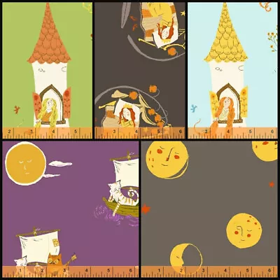 FAR FAR AWAY 2 By Heather Ross - Princess Moons Windham Cotton Quilt Fabric    • $11.65