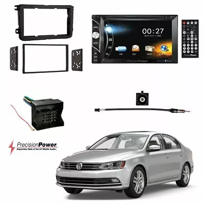 6.5  Touchscreen Bluetooth 2-Din AM FM CD DVD For 05-2018 VW Jetta Non Amp) - • $189.95