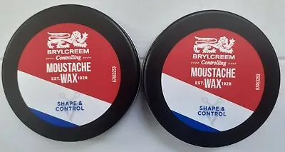 £1.49 • Buy Bundle Of 2 Brylcreem Controllling Moustache Wax Shape Control 20g Beard Style