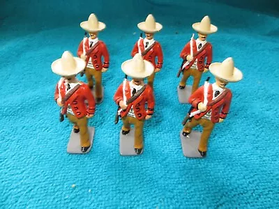 Vintage Lead Mexican Infantry Hand Painted X 6  1/32 • £9.95