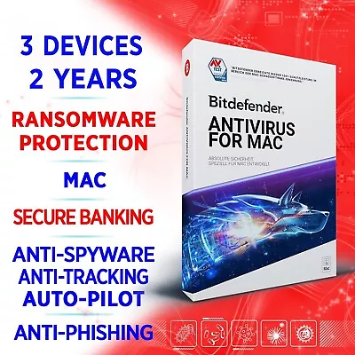 Bitdefender Antivirus For Mac 2024 3 Devices 2 Years / FULL EDITION +VPN • $79.99