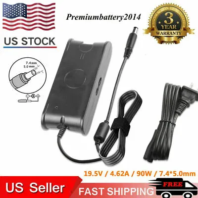 $11.99 • Buy 19.5V 4.62A 90W AC Adapter Charger Power Supply Cord For Dell Laptop Computer P