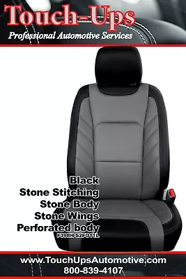 2017-2018 Ford F-250 XLT SuperCrew Leather Seat Covers Black Gray Limited Design • $748.95