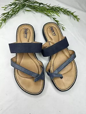 Born Sandals Women’s Size 7 M SRI Navy Full Grain Blue • $18