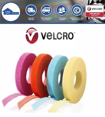£26.38 • Buy COLOURED Velcro® One-Wrap Double Sided Hook & Loop. Various Widths & Lengths