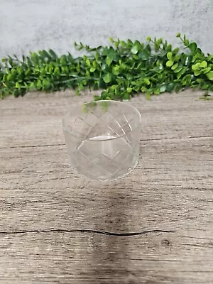 Vintage Crystal Glass Powder Puff Jar Makeup Vanity NO LID • $10